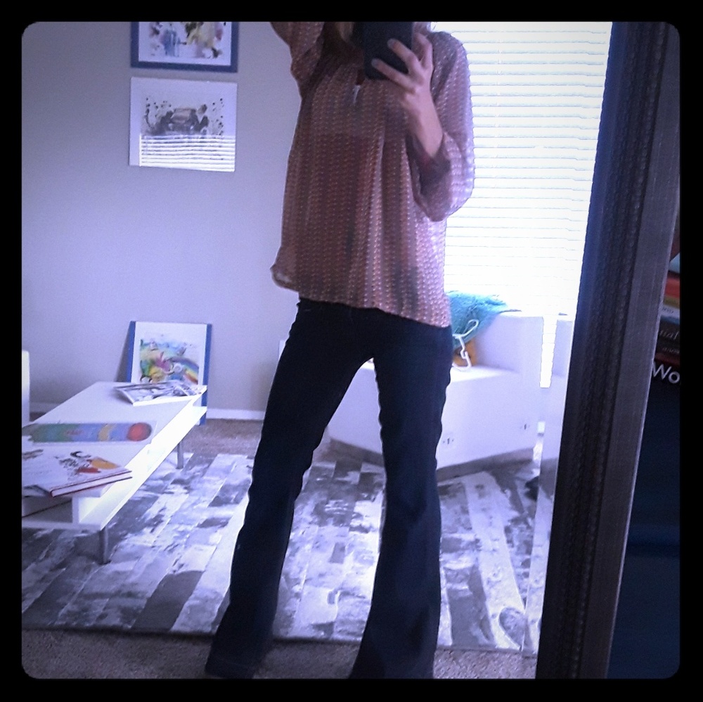 Flowy & sheer Bohemian patterned top